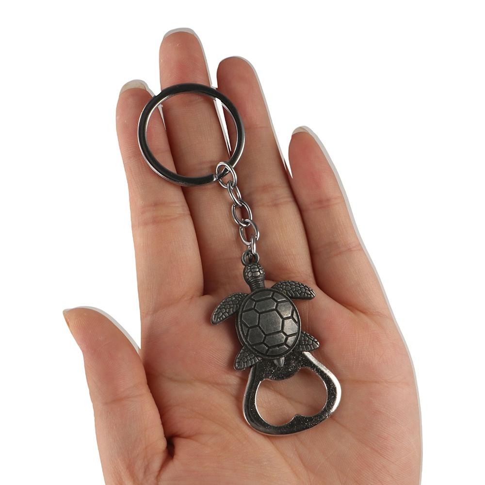 Frog Wolf Turtle Bottle Opener Bronze Color Beer Opener Keychain Metal Lion Keyring Men Boy