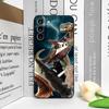 Забавный Абстрактный Акула Черный Кот Чехол для Телефона для Honor Huawei 200 100 400 PRO 80 90 Lite X9 X8 X7 Magic 7 6 5Pro Матовый Мягкий Чехол