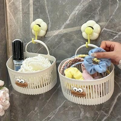 1 шт. Маленькая подвесная корзина, корзина для хранения, корзина для хранения полотенец для лица в ванной, кухонная, общежитие, прикроватная, настенная подвесная корзина