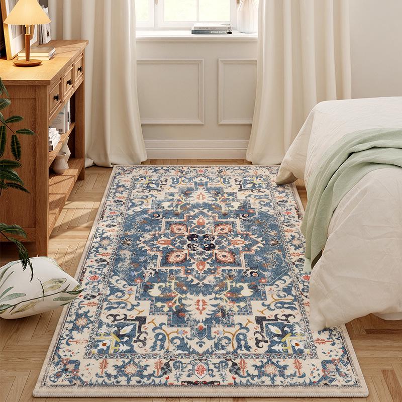 Ковер в американском стиле из искусственного кашемира, пригодный для машинной стирки, для спальни и журнального столика