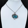 Copper Blue Turquoise Pendant Copper Wire Wrapped Gemstone Pendant Handmade Wire Wrap Jewelry Dainty Pendant For Gift Amazing Copper Jewelry