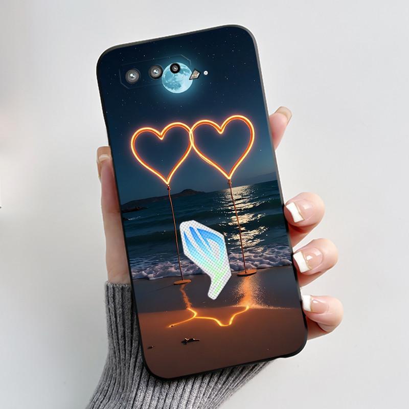 Для Asus ROG Phone 5 5s Чехол Роскошный Милый Кролик с Сердечками Забавный Мягкий Силиконовый TPU Защитный Задний Чехол Для Телефона Asus Rog 5 5s
