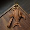Whale Original Handmade Leather Car Key Bag Pendant Simple High-end Sense Niche Versatile Key Chain