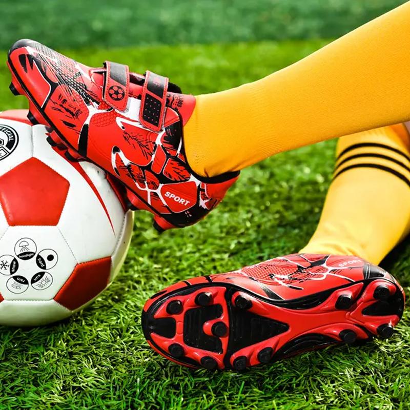 Дешевые футбольные бутсы для детей, подростков, взрослых, детские футбольные бутсы, футбольные бутсы для мальчиков, кроссовки с длинными шипами, Zapatos De Futbol