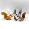 Mini Simulation Squirrel Plush Animal Ornament Christmas Table Decorations Children Birthday Gift Cute Squirrel Miniatures Craft