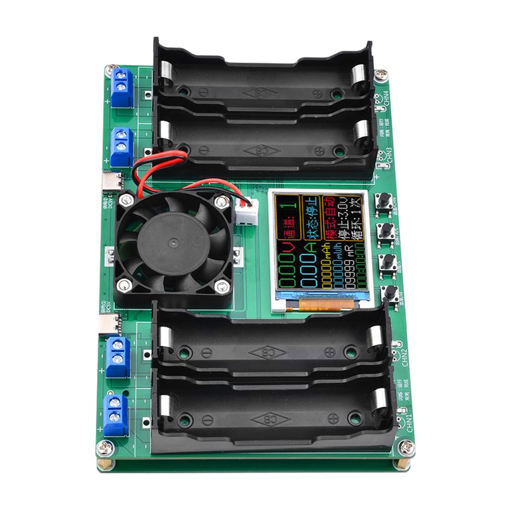 Портативный цифровой детектор мощности аккумулятора MAh MWh - модуль с 4-канальным тестером аккумуляторов 18650 Type-C с автоматической зарядкой, прочный