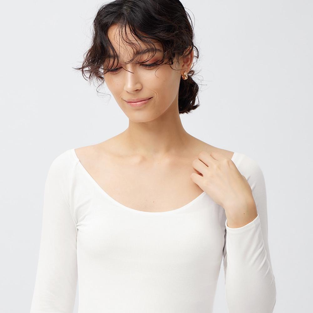 Gu Style Heat с широким воротом T 8 4 рукава 