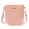 Small Bag Women's Embossed Woven Bucket Bag, a New Autumn Women's Shoulder Messenger Bag