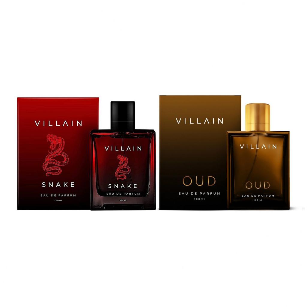 Eau De Parfum Set Serpent and Oud (100 Ml + 100 Ml), Snake & Oud Eau De Parfum Set, Villain