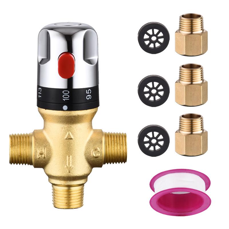 Европейский латунный термостатический клапан 1/2 NPT для настенного солнечного водонагревателя - Автоматический смесительный клапан с контролем температуры