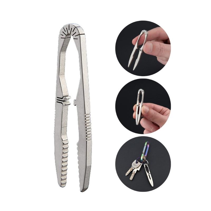 Camping Small Tweezer Titaniums Alloys Tweezer Outdoor Tool Pocket Maintenance Tool Survival Supplies Easy to Use