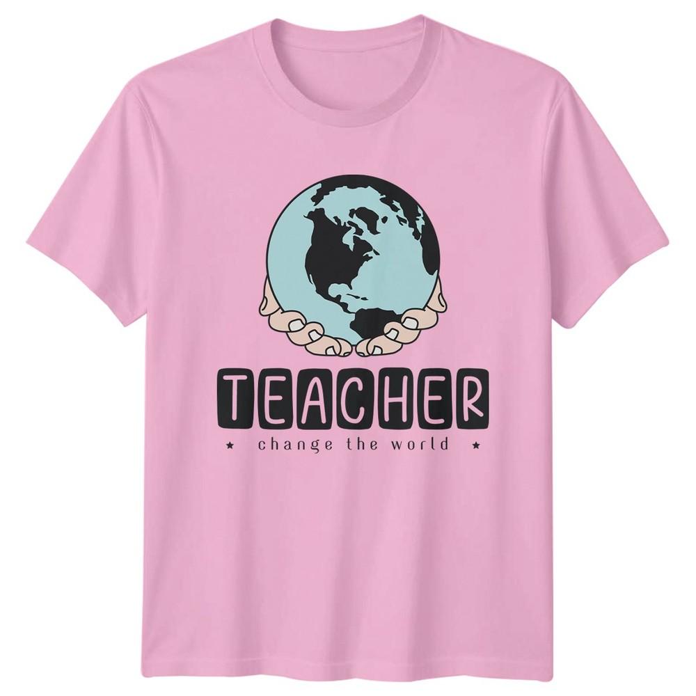 Teacher Change The World TShirt Inspirational Teaching Gift For Him And Her