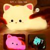 Silicone Cat Night Light, Bedroom Illuminated Remote Control Pat Light, USB Portable Charging Baby Sleeping Atmosphere Light
