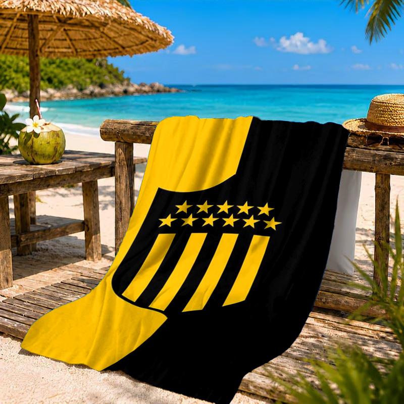 Penarol Football Club Emblem Beach Towel, Quick-drying, Easy to Care for, Suitable for Both Fitness and Beach Vacations,Sports Essential