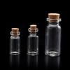 10x Clear Mini Containers Empty Wishing Message Bottles Tiny Small With Cork Stopper Transparent