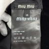 Great MIUMIU hat Logo embroidered velour bucket hat black cotton M 5HC196 Used
