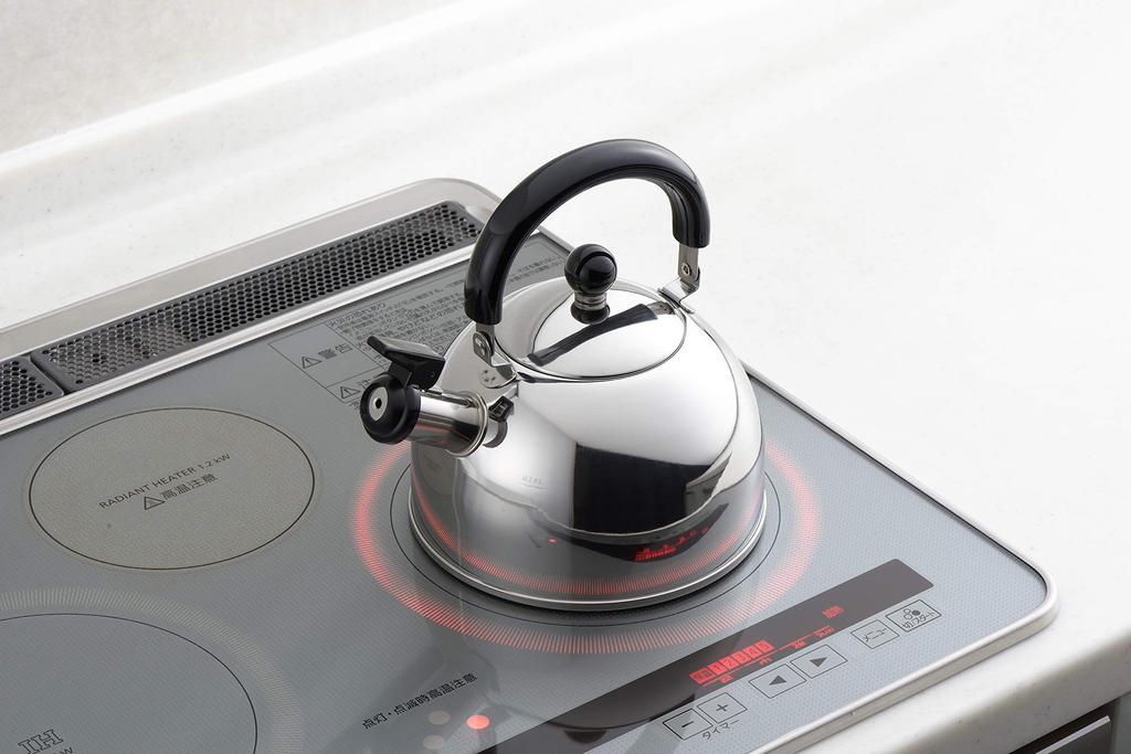 Чайник Yoshikawa со свистком, сделанный в Японии, совместимый с газовым огнем IH, НОВЫЙ Prell SJ2219 1,8 л