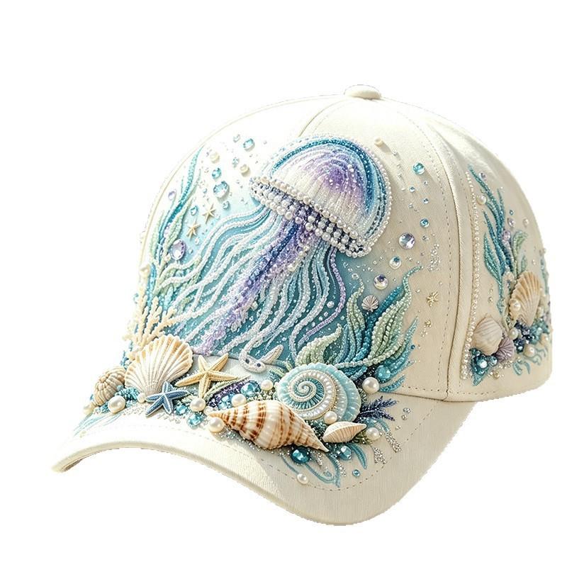 D printed ocean turtle baseball cap women's sunshade sun protection cap ethnic style versatile fashion hat d hat