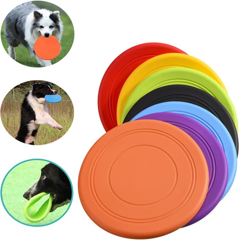 1Pc Pet Dog Flying Disc Toys Soft Non-Slip Silicone Game Frisbeed Anti-Chew Trainning Interactive Pet Puppy Dog Supplies