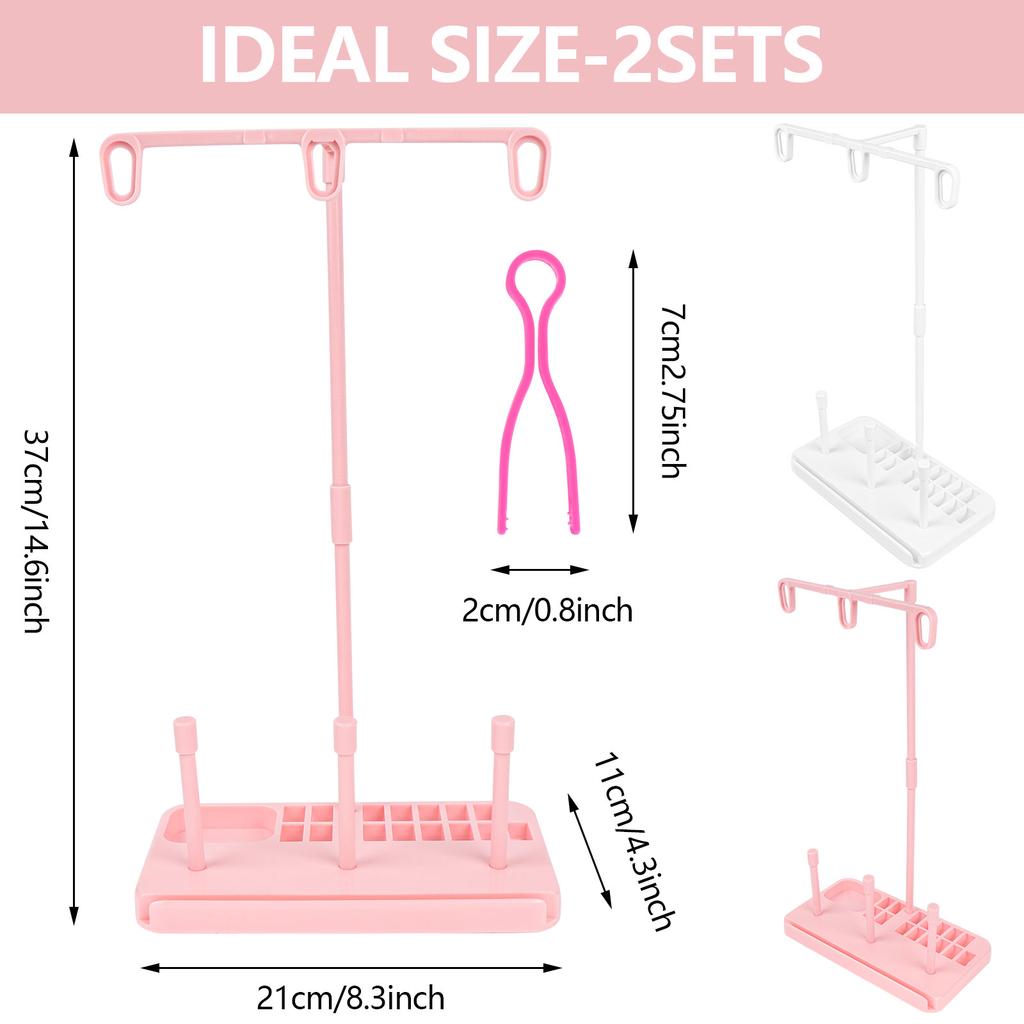 2 шт. подставки для катушек с нитью и 6 шт. небольшие зажимы для швейной шпульки, легкий вес