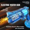 Revolver Water Gun Electric High Capacity Squirt Gun with 500ml Drum LED Muzzle Flash Summer Outdoor Pool Beach Toys for Kids