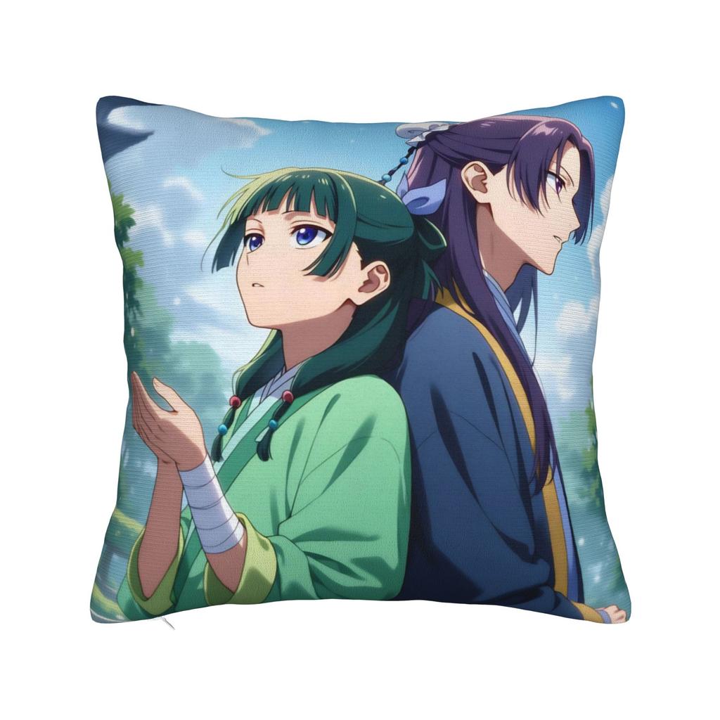 Дневники аптекаря Маомао Наволочка Мягкий полиэстер Чехол для подушки Декор Мультфильм Аниме Наволочка Чехол для подушки Декоративная Кровать Молния