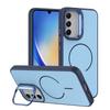 KEYSION Матовый чехол-подставка для телефона с покрытием Soft-touch для Samsung A54 5G A34 A14 4G 5G, магнитная противоударная задняя крышка для Galaxy A04S
