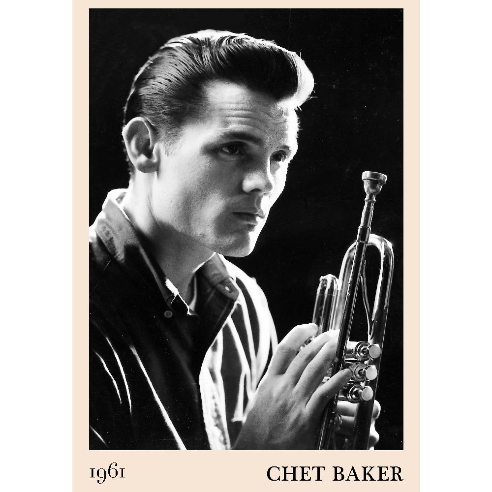 Cold Jazz Trumpet Player Chet Baker Vintage Photograph Poster Jazz Live Music Prints Canvas Painting Wall Art Picture Home Decor
