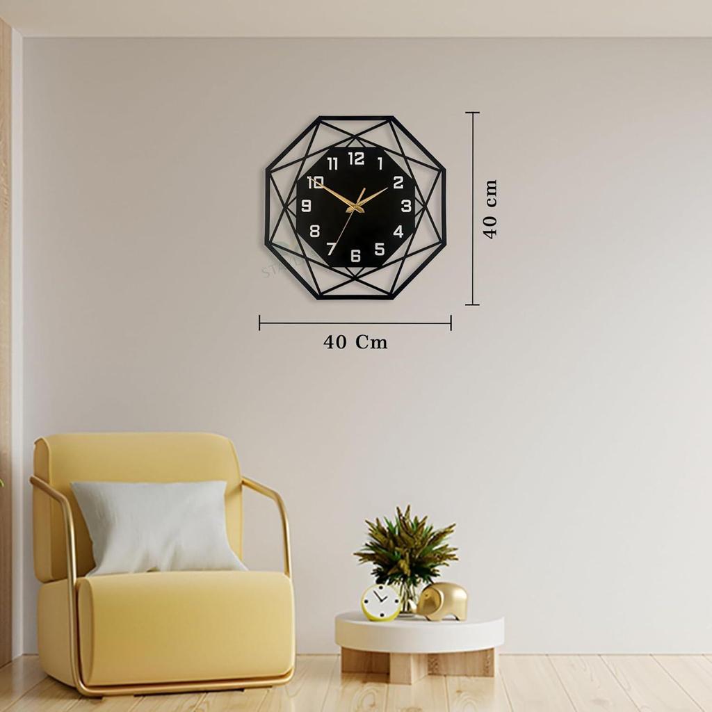 Antique Metal Wall Clock for Hall Big Size | Modern Decorative Clocks for Living Room Stylish | Designer Wall Watch