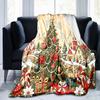 Christmas Village Festive Scene Tree Presents Blanket Sofa Blanket Home Decor Air Conditioning Blanket Sheet Bedroom