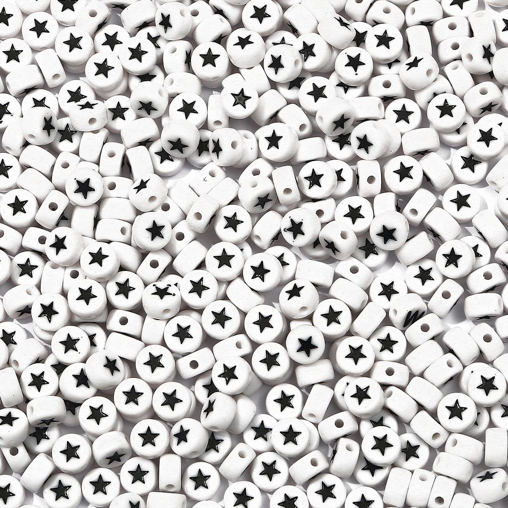 Бусины ручной работы 4*7мм Акриловые россыпные бусины Бусины с алфавитом Плоские бусины Ручная работа DIY Детское раннее образование Изготовление бижутерии Аксессуары Браслет