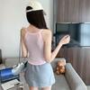 Korean Design Small Strap Vest Summer New Sexy Girl Outdoor Wear Slim Fit Faionable Top Ort Pure Color