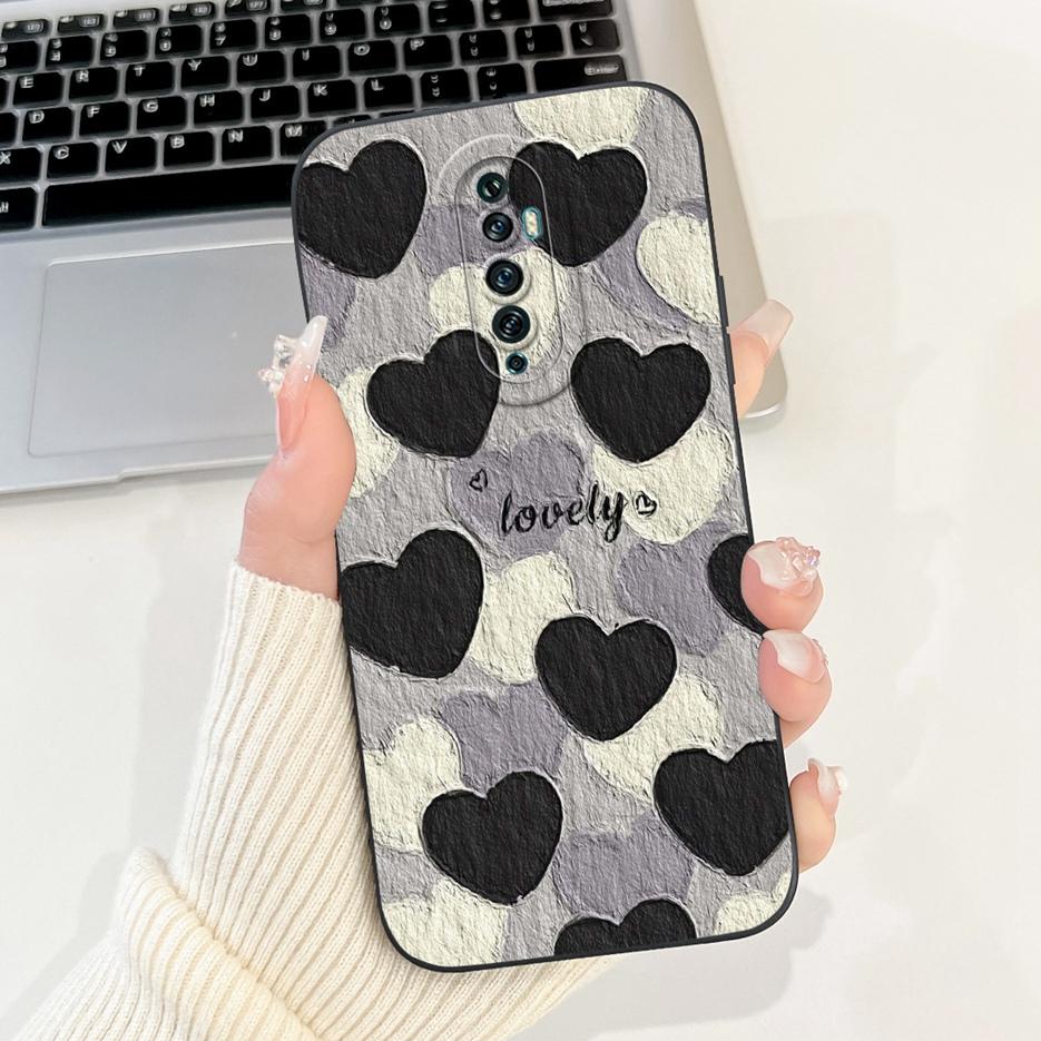 For Oppo Reno2 F Case Reno 2Z Unique Candy Painted Cover Soft Silicone Phone Case For Reno 2 2F Reno2 Z Reno2F Back Cover Bumper