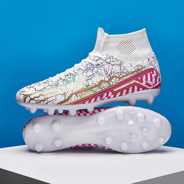Мужские футбольные бутсы из искусственной травы с длинными шипами, спортивные кроссовки на открытом воздухе для футбола, оригинальные футбольные бутсы для футзала для детей