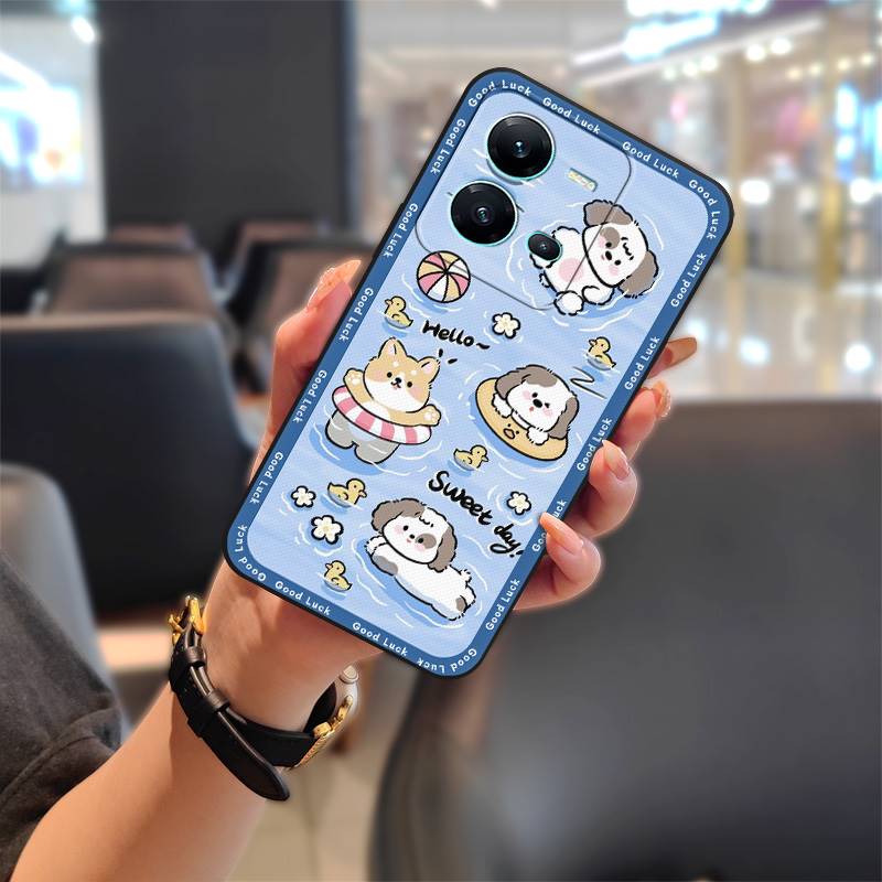 Soft case Cartoon Phone Case For VIVO V25 5G/V25E 4G/X80 Lite protective Anti-dust Cute Full wrap Silicone Anti-knock