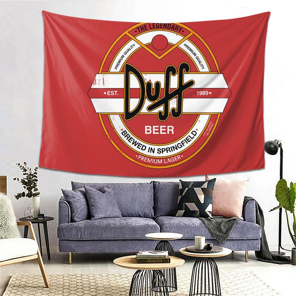Duff Beer Tapestry Decor Art Aesthetic Tapestries for Living Room Bedroom Home Wall Cloth Wall Hanging