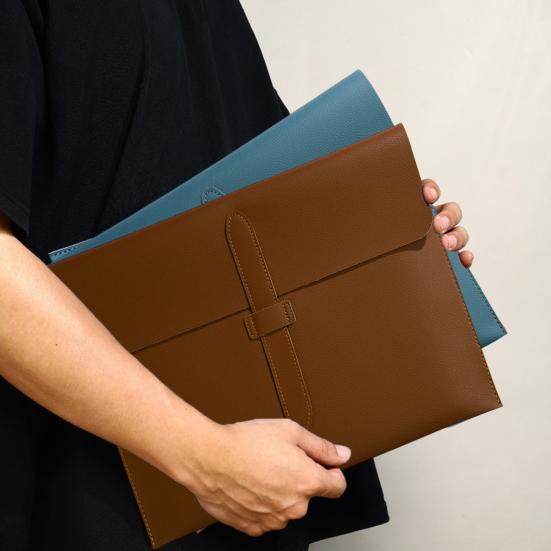 Кожаная сумка для документов, большая вместимость, легкая, водонепроницаемая, органайзер для документов, портативный держатель для файлов для деловых людей и студентов, с надежным закрытием