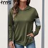 Women's Fashion Casual Fall Winter Solid Color Print Long Sleeve Hooded Hoodies & Sweatshirts
