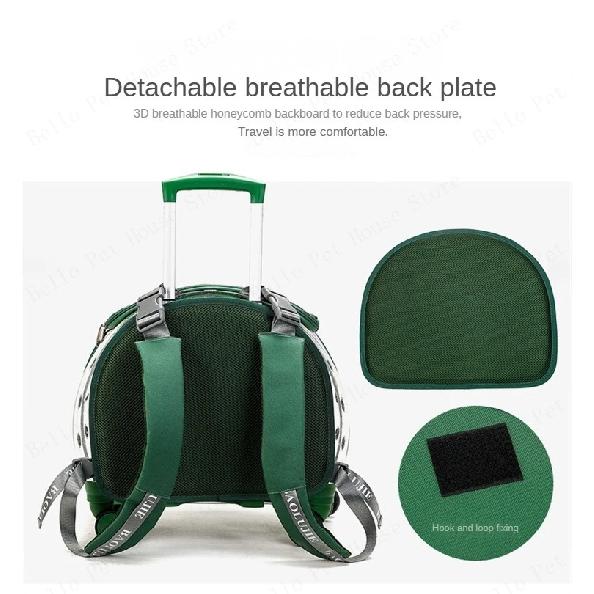 Pet Trolley Case,Pet Backpack with Tie Rod,Small Pet's Trolley Backpack,Cat Carrier Bag,Portable Pet Backpack,Dog Carrier Bag