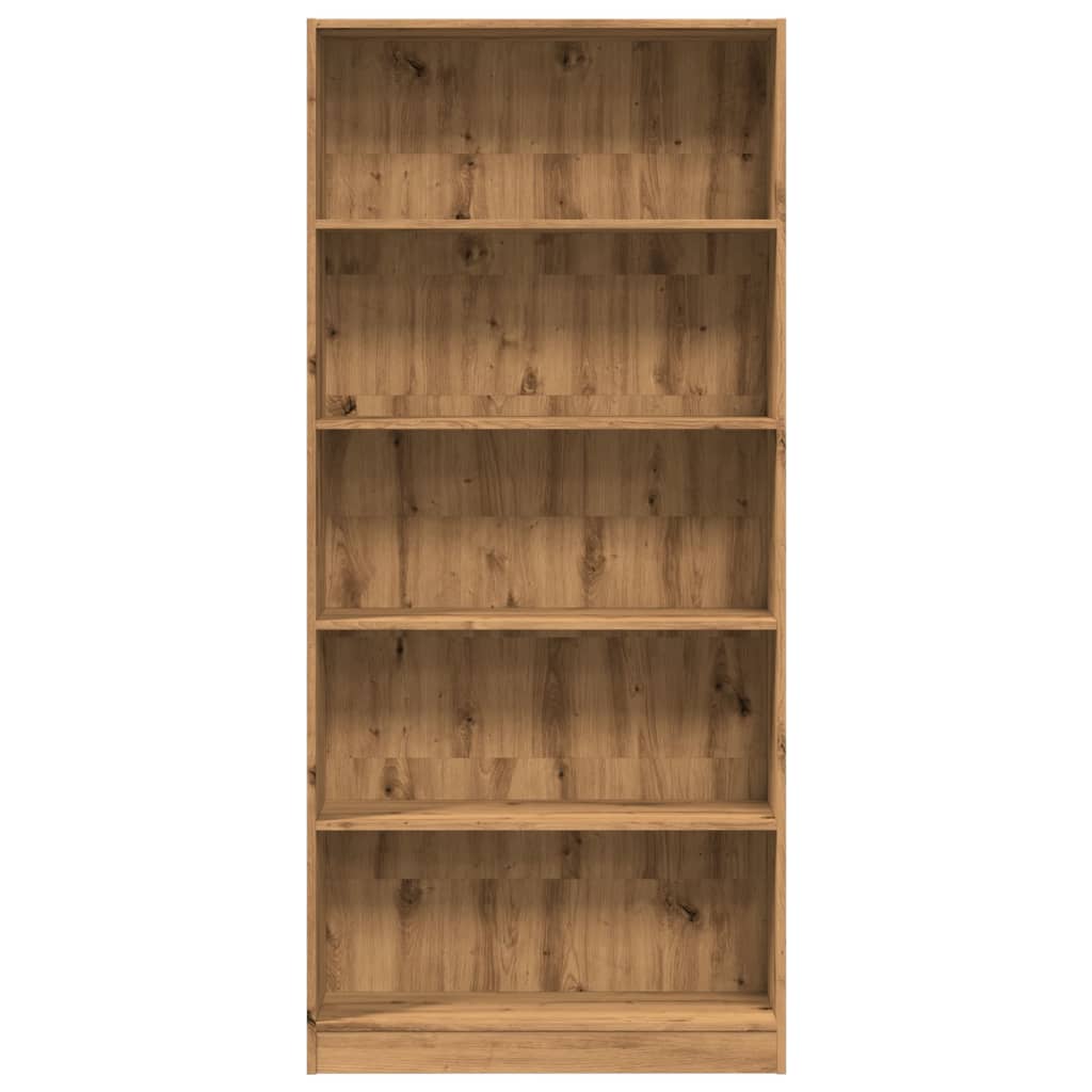 Artisan Oak Bookshelf 80 x 24 x 176 cm Engineered Wood