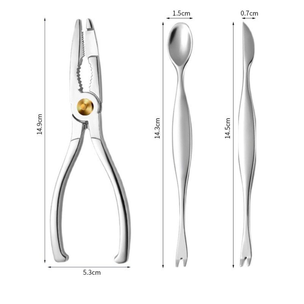 3pcs Labor-saving Crab Stripping Forceps High Hardness Crab Picks Spoons Set  Shrimp