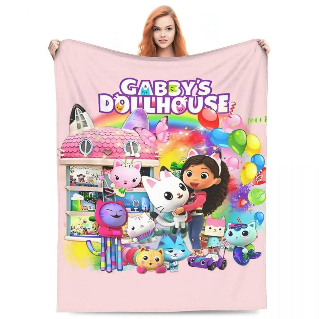 Милые одеяла для кукольного домика G-Gabbys Girl из флиса Весенне-осеннее Волшебный дом Дышащее Мягкое Одеяло-плед для Кровати Дивана Коврик Кусок