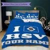Custom Name Hamburger SV Pattern Bedding uilt Set uilt Cover Pillowcase Home Decoration Birthday Gift (1*duvet cover+2*pillowcase without core)