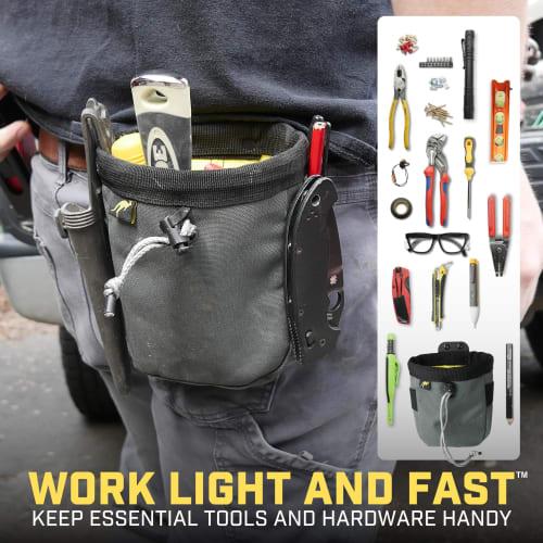 Holstery Joey Tool Belt Bag - Clip-On Pouch for Electricians, HVAC Techs, Plumbers, Carpenters, and Contractors