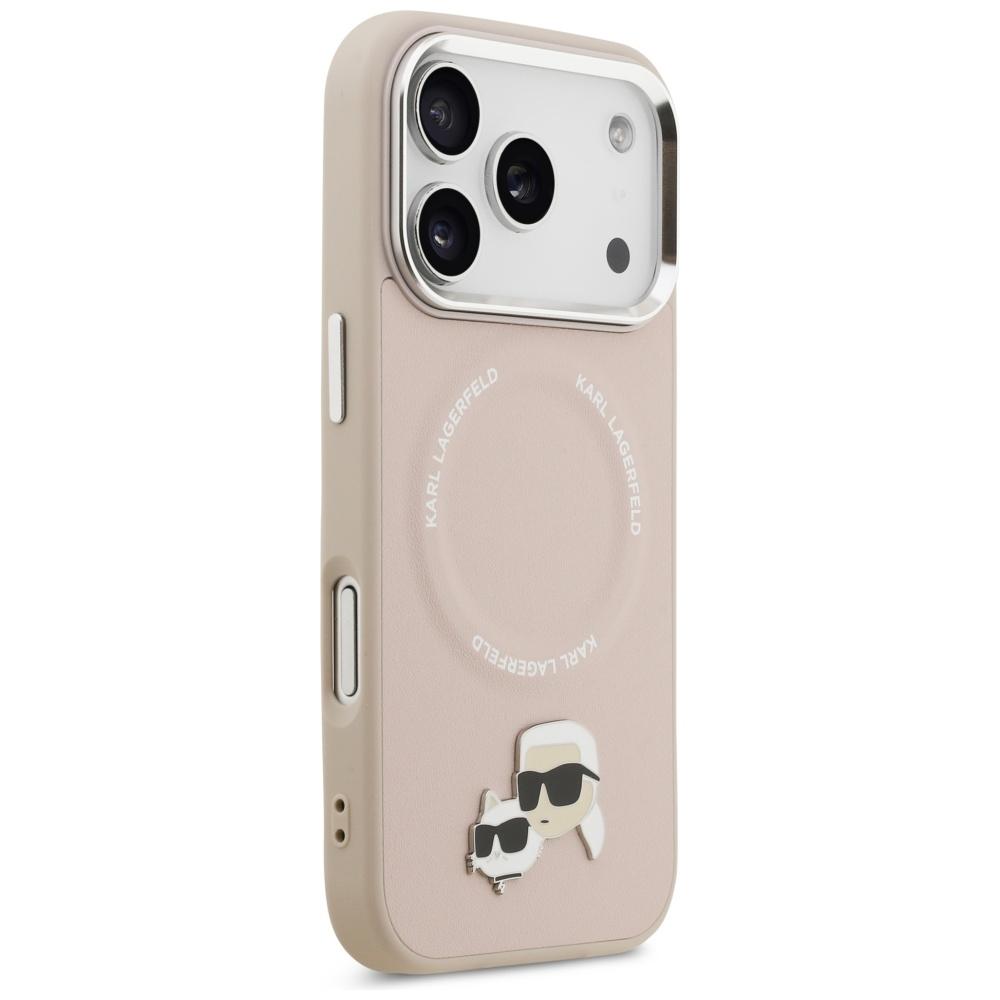Karl Lagerfeld Karl & Choupette Pins MagSafe Case for iPhone 17 Pro Pink