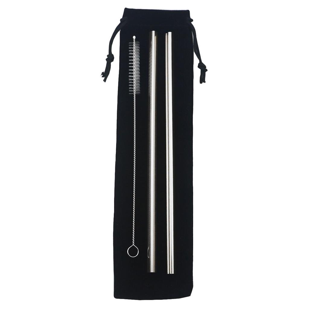 Metal Straw Reusable Drinking Straw Set 304 Stainless Steel Straw Straight Straw With Cleaner Brush Party Bar Accessories