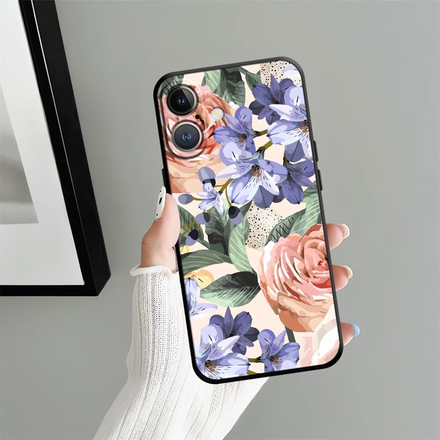 Красивый чехол с цветами для Apple iPhone 17 Pro Max 13 14 11 15 Pro 7 8 16 Air XR XS MAX 12 Funda Чехол для телефона