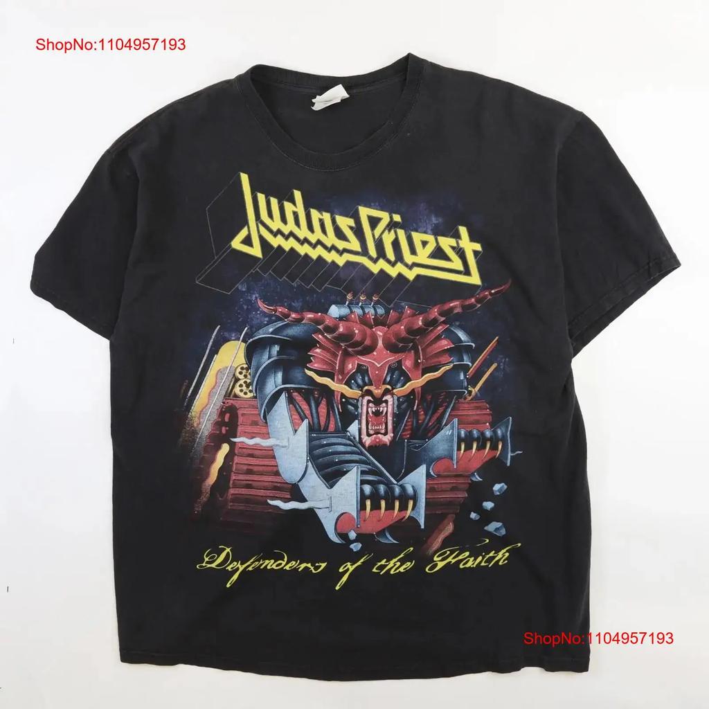 Vintage Judas Priest Defenders Of The Faith T Shirt Size XL vintage Washed streetwear Top For Everyday Wear Versatile Stretched