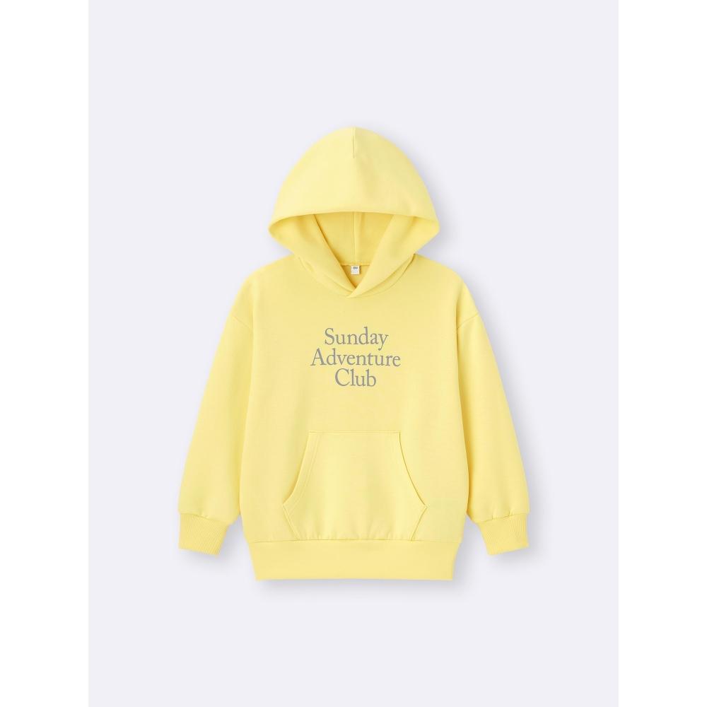 GU by Uniqlo Детская объемная толстовка с капюшоном Логотип