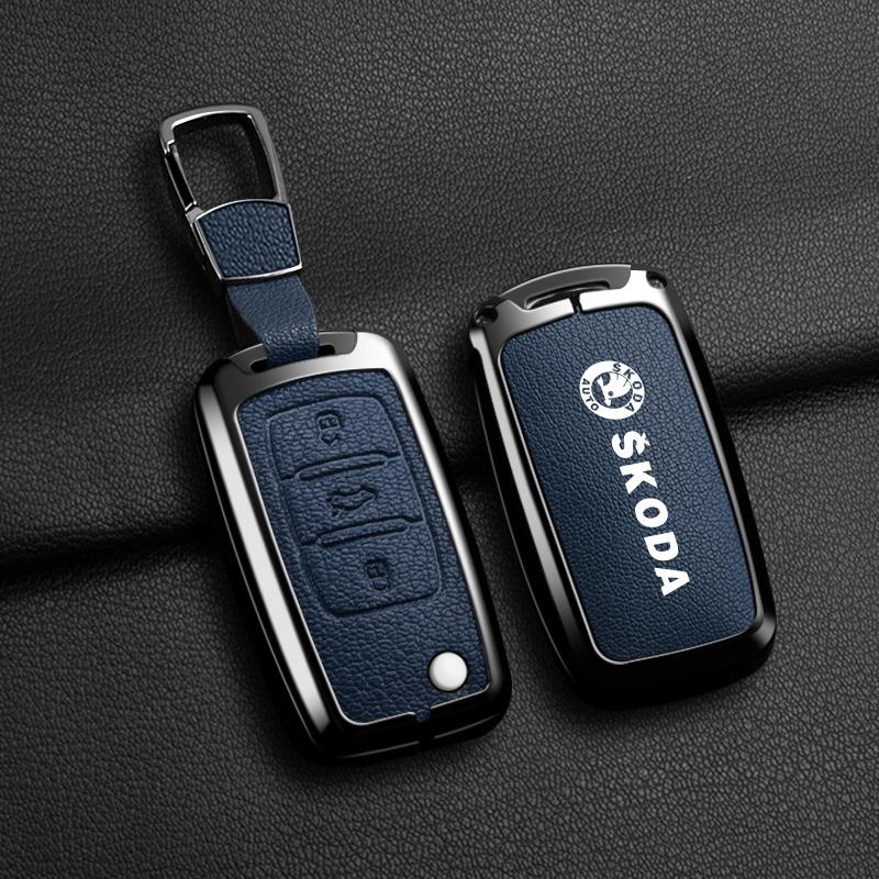 2026 Hot Car Remote Key Case Full Cover Protector Shell Bag For Skoda Octavia A5 A7 Fabia Superb Kodiaq Karoq Auto Keychain Acce